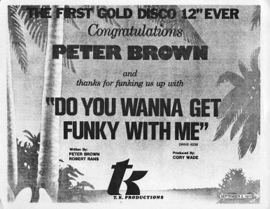TK Drive Promo Peter Brown Do You Wanna Get Funky with me 9-3-77